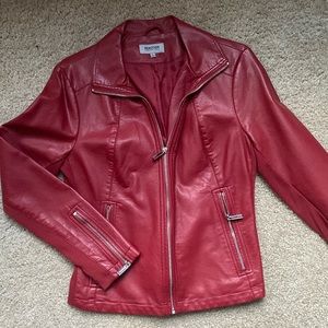 Kenneth Cole Red Pleather jacket